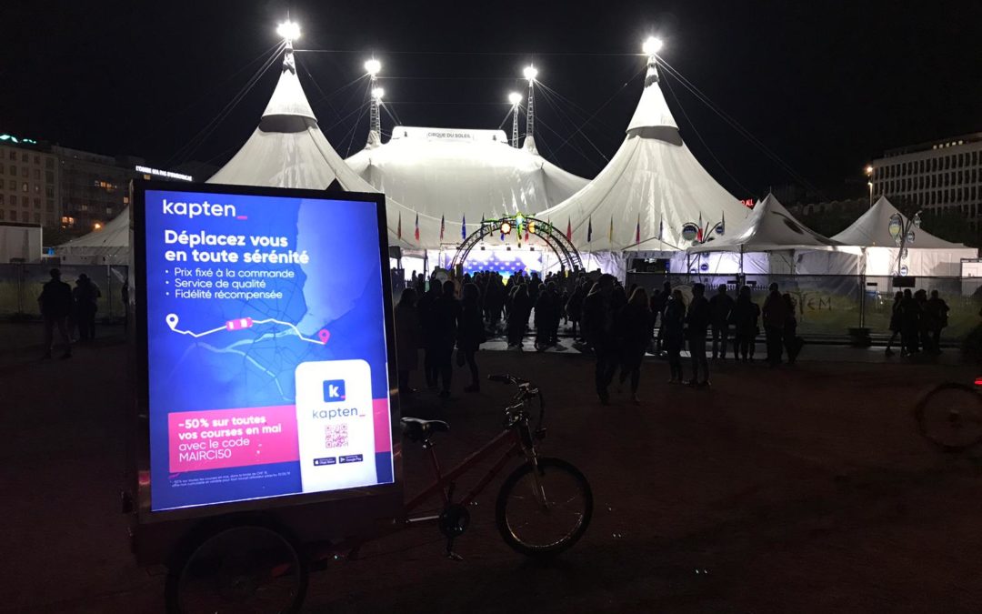Mediashift et Kapten en campagne publicitaire nocturne à Lausanne