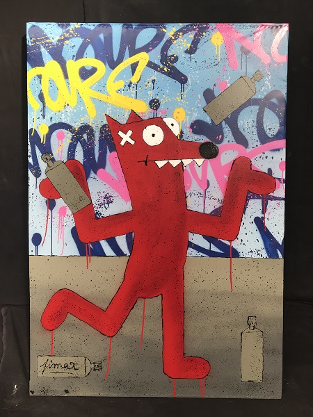 Image de Nourf, l'alter égo artistique de Pimax , artiste de Street-art , qui a été utilisé pour habiller les vélos électriques au cours de la campagne MediaShift.